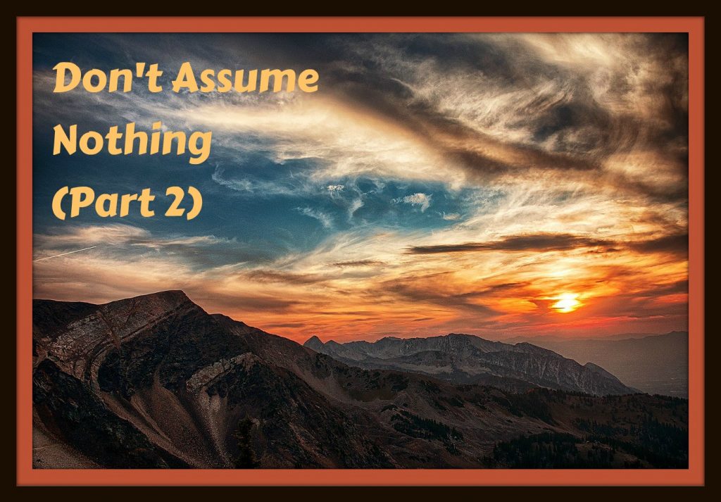 Don't Assume Nothing (Part 2)